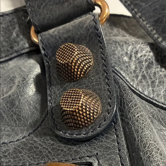 Balenciaga Dark Knight Lambskin Leather Giant 21 Rose Gold Motorcycle City Bag - Picture 3 of 15